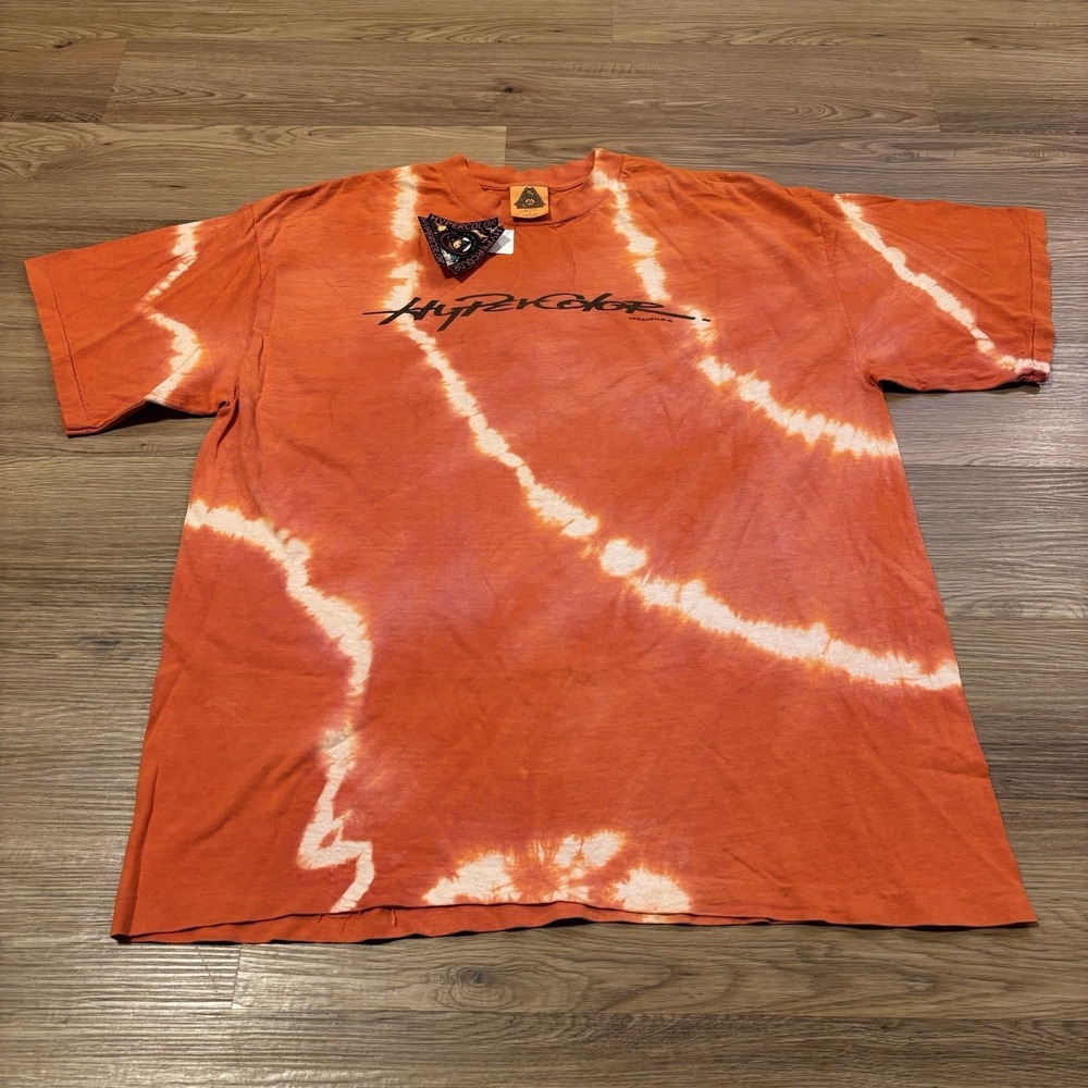 VTG 90s Hypercolor Generra T-Shirt XL Orange Heat Sensitive Color Changing Tee